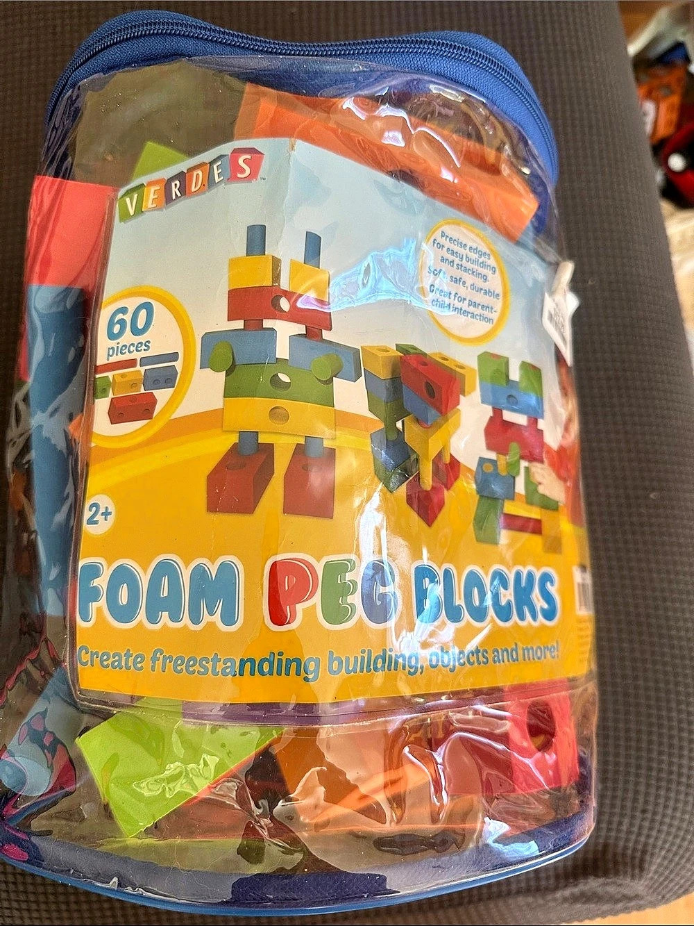 Foam Peg Blocks 60 Pieces